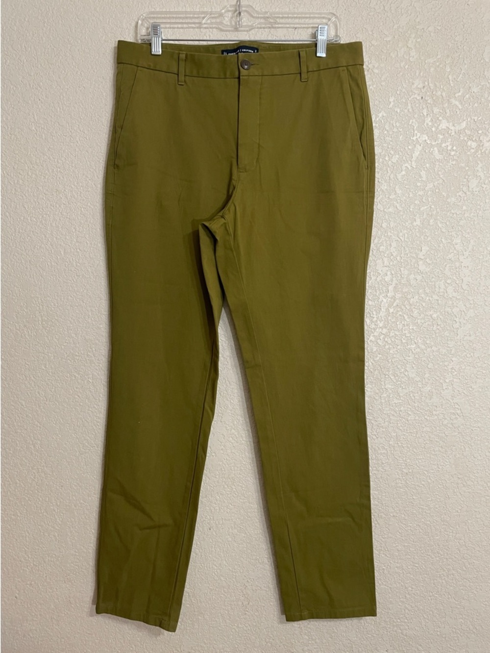 EVERLANE Men's Olive Green Slim Uniform Pants